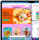 MacBook Air con varias apps abiertas
