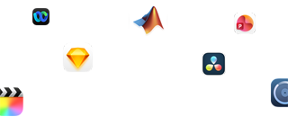 Varios íconos de apps rodean un texto que dice: Tus apps pro, más pro que nunca