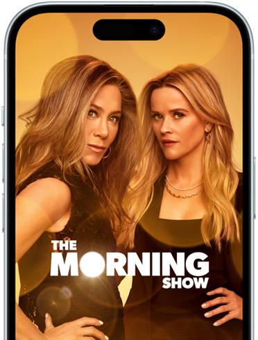 iPhone 15 con Apple TV+ que muestra la serie The Morning Show